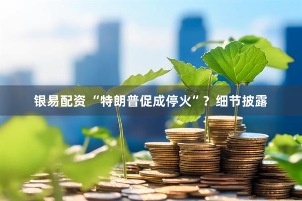 银易配资 “特朗普促成停火”？细节披露