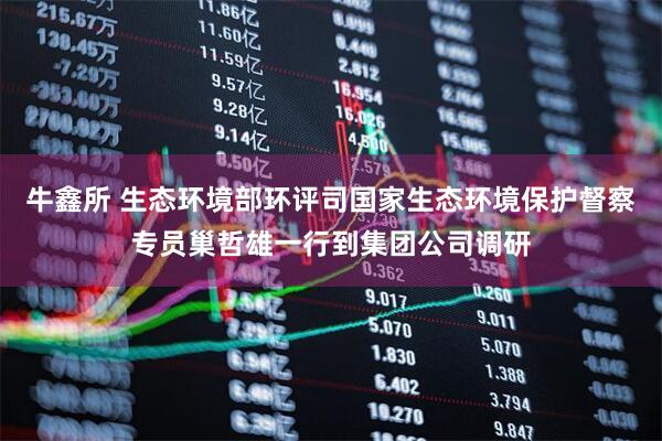 牛鑫所 生态环境部环评司国家生态环境保护督察专员巢哲雄一行到集团公司调研