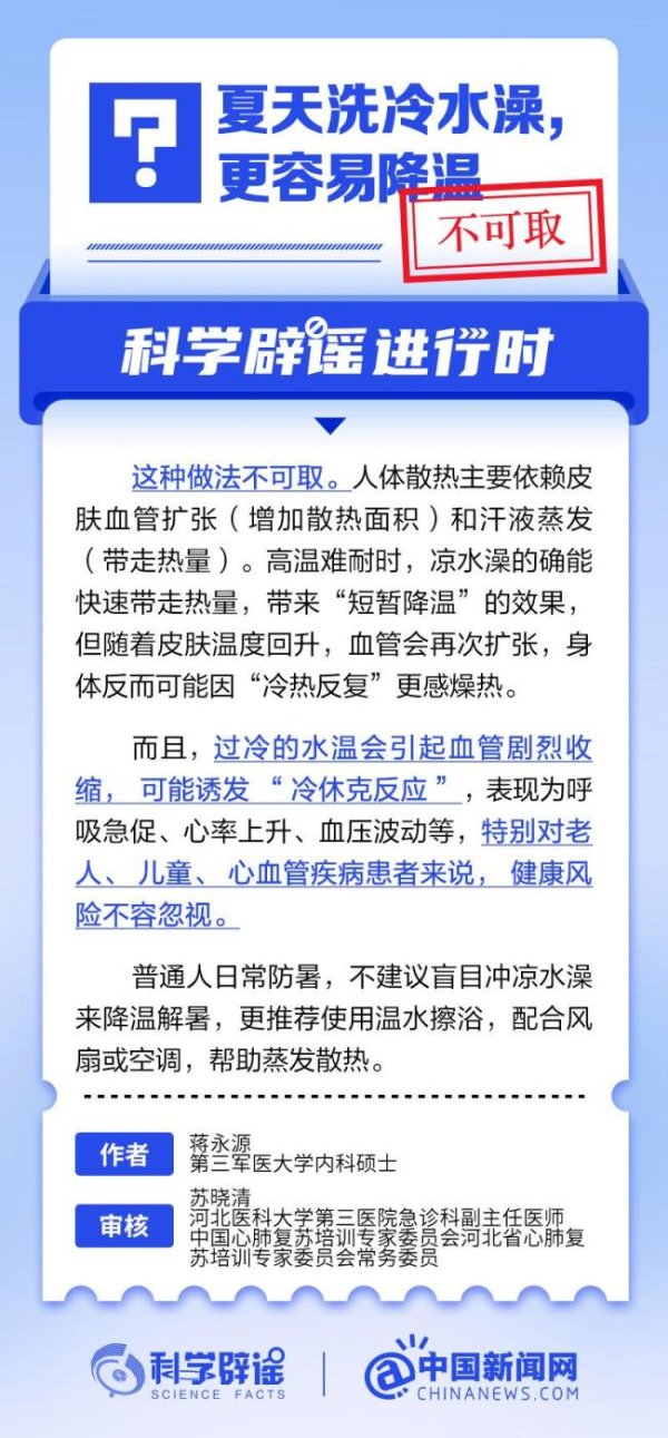 涵星配资 夏天洗冷水澡，更容易降温？短暂降温或更燥热